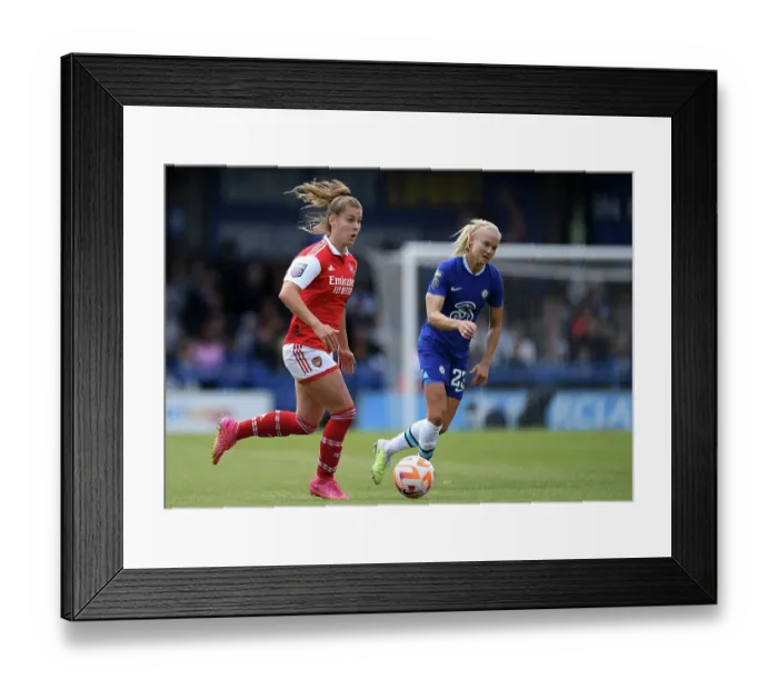 Framed Print : Arsenal vs. Chelsea Showdown: FA Women's Super League Clash at Kingsmeadow (2022-23)
