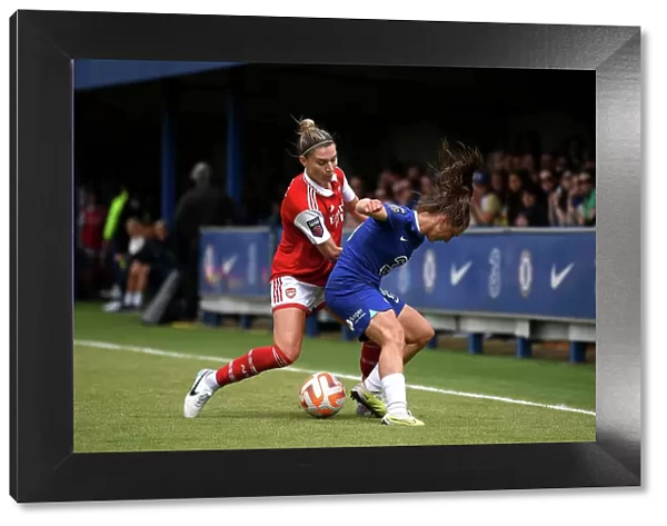 Steph Catley Tackles Eve Perisset: Chelsea vs. Arsenal, FA Women's Super League 2022-23