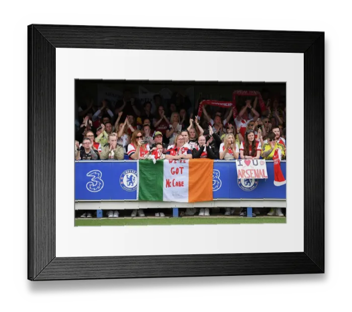 Framed Print : Arsenal Fans Unite: Chelsea vs. Arsenal, FA Women's Super League, Kingston upon Thames 2023 Framed Print : Arsenal Fans Unite: Chelsea vs. Arsenal, FA Women's Super League, Kingston upon Thames 2023
