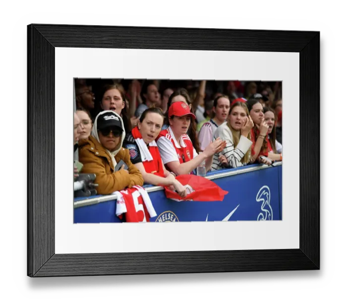 Framed Print : Arsenal Fans Unite: Chelsea vs. Arsenal - FA Women's Super League Showdown, Kingston upon Thames (2023) Framed Print : Arsenal Fans Unite: Chelsea vs. Arsenal - FA Women's Super League Showdown, Kingston upon Thames (2023)