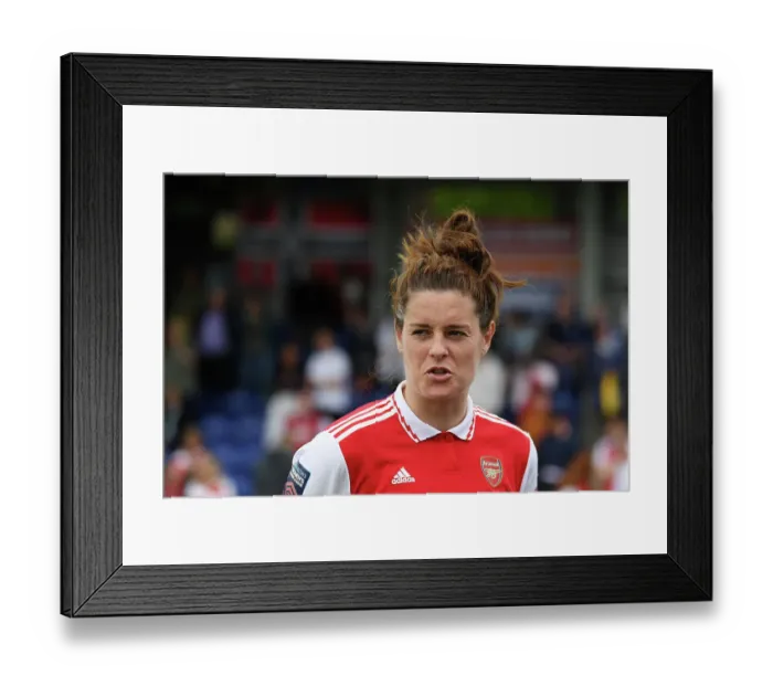 Framed Print : Arsenal's Jennifer Beattie Post-Match Interview after Chelsea Clash in FA Women's Super League Framed Print : Arsenal's Jennifer Beattie Post-Match Interview after Chelsea Clash in FA Women's Super League