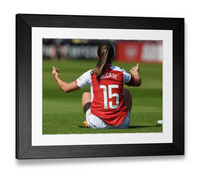 Framed Print : McCabe's Star Performance: Arsenal Women Triumph Over Aston Villa in FA WSL Showdown