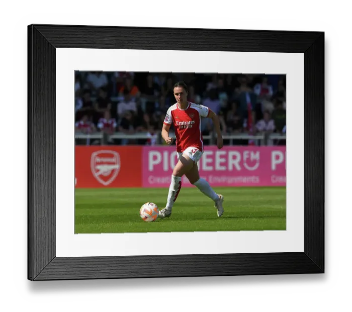 Framed Print : Arsenal's Lotte Wubben-Moy in Action: Arsenal Women vs. Aston Villa, FA Women's Super League 2022-23