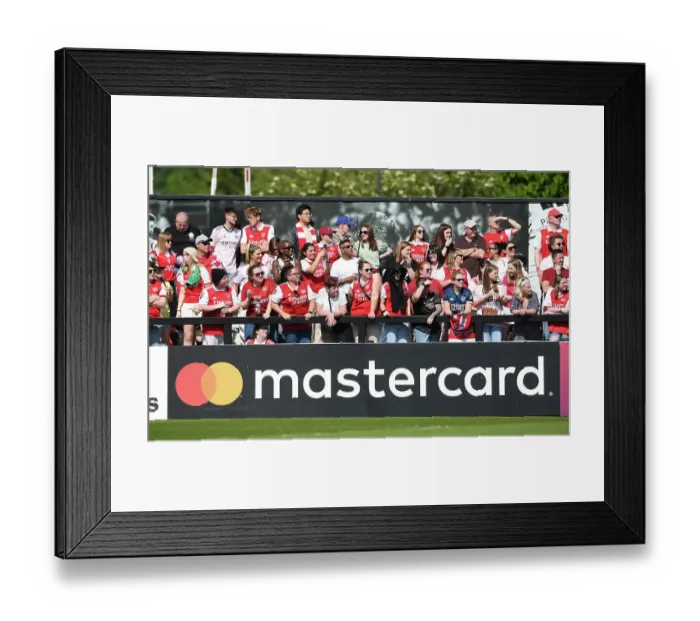 Framed Print : Electrifying Arsenal Fans: Arsenal Women vs Aston Villa - FA Women's Super League (2022-23) - Unforgettable Atmosphere at Meadow Park Framed Print : Electrifying Arsenal Fans: Arsenal Women vs Aston Villa - FA Women's Super League (2022-23) - Unforgettable Atmosphere at Meadow Park