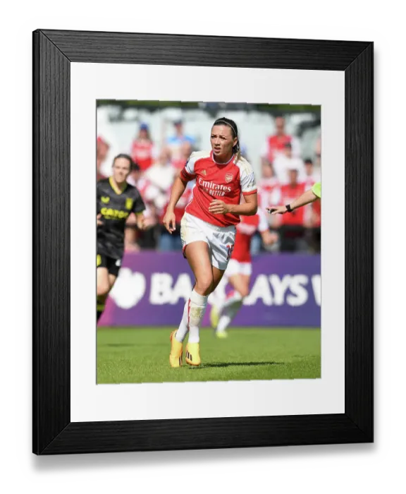 Framed Print : Arsenal's McCabe Shines: Arsenal Women Secure FA WSL Victory Over Aston Villa
