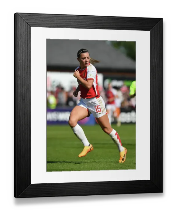 Framed Print : Arsenal's McCabe Stars: FA Women's Super League Victory Over Aston Villa