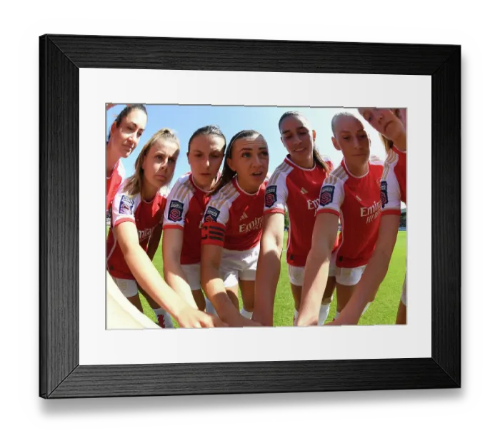 Framed Print : Katie McCabe Rallies Arsenal Women's Team Before Arsenal vs. Aston Villa (2022-23) Framed Print : Katie McCabe Rallies Arsenal Women's Team Before Arsenal vs. Aston Villa (2022-23)