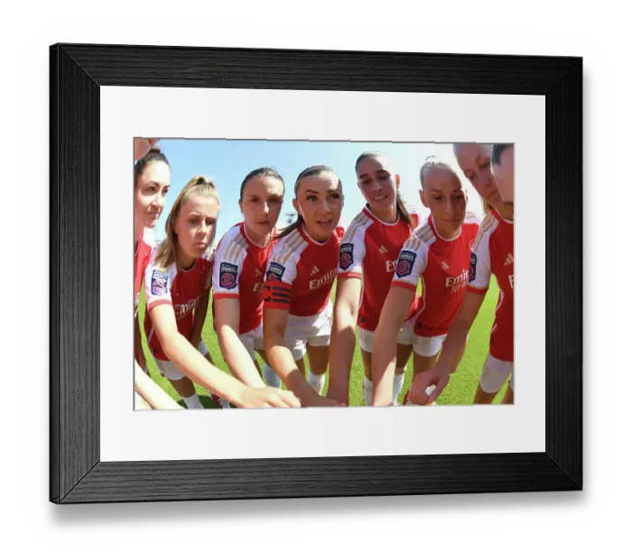 Framed Print : Arsenal Women: Katie McCabe Rallies Team Before Arsenal vs. Aston Villa (2022-23) Framed Print : Arsenal Women: Katie McCabe Rallies Team Before Arsenal vs. Aston Villa (2022-23)