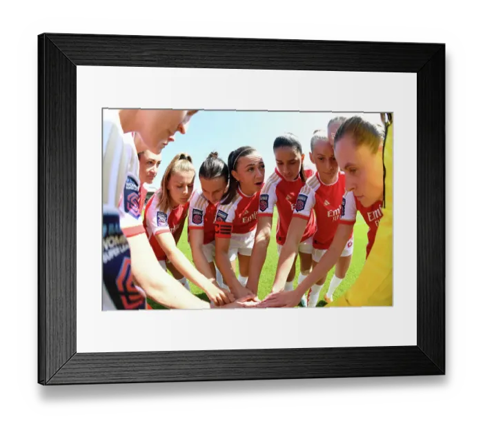 Framed Print : Arsenal Women's Team: Katie McCabe Rallies Players Before FA WSL Showdown with Aston Villa (2022-23) Framed Print : Arsenal Women's Team: Katie McCabe Rallies Players Before FA WSL Showdown with Aston Villa (2022-23)