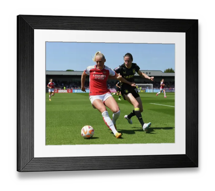 Framed Print : Intense Battle: Arsenal Women vs Aston Villa in FA Women's Super League Framed Print : Intense Battle: Arsenal Women vs Aston Villa in FA Women's Super League