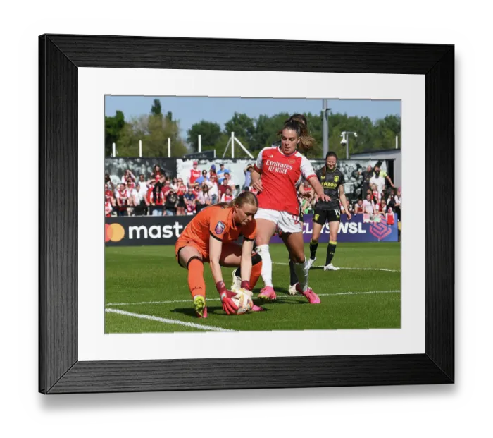 Framed Print : Arsenal vs. Aston Villa: Intense Clash in FA Women's Super League (2022-23)