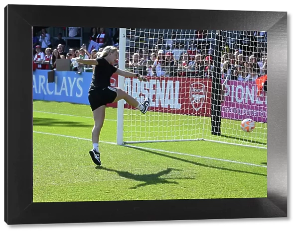 Arsenal Women's Victory: Beth Mead Celebrates after Arsenal v Aston Villa (2022-23)