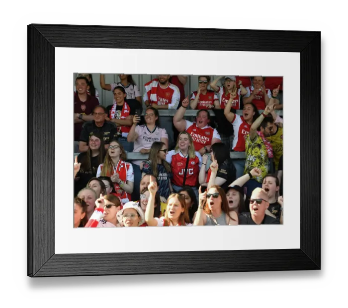 Framed Print : Arsenal Women's Historic FA WSL Victory: Celebrating at Meadow Park (2022-23) Framed Print : Arsenal Women's Historic FA WSL Victory: Celebrating at Meadow Park (2022-23)