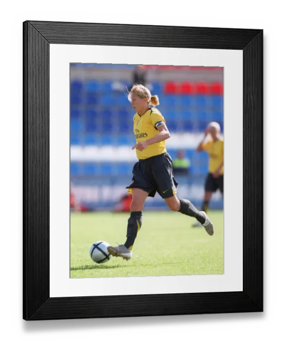 Framed Print : Arsenal's Jayne Ludlow Scores Six Against Femina Budapest in UEFA Cup Victory
