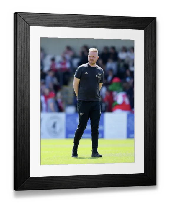 Framed Print : Jonas Eidevall Leads Arsenal Women's Team Warm-Up Ahead of FA WSL Clash Against Aston Villa Framed Print : Jonas Eidevall Leads Arsenal Women's Team Warm-Up Ahead of FA WSL Clash Against Aston Villa