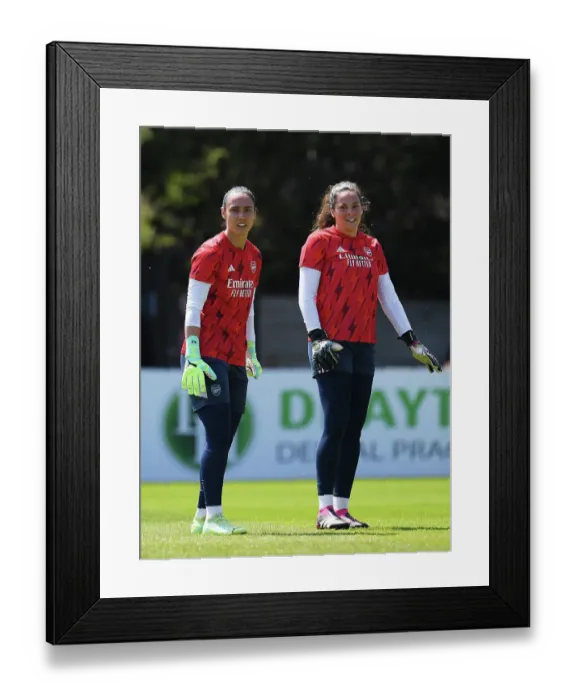 Framed Print : Arsenal Women's Pre-Match Warm-Up: Manuela Zinsberger and Kaylan Marckese Get Ready vs Aston Villa (FA Women's Super League, 2022-23) Framed Print : Arsenal Women's Pre-Match Warm-Up: Manuela Zinsberger and Kaylan Marckese Get Ready vs Aston Villa (FA Women's Super League, 2022-23)