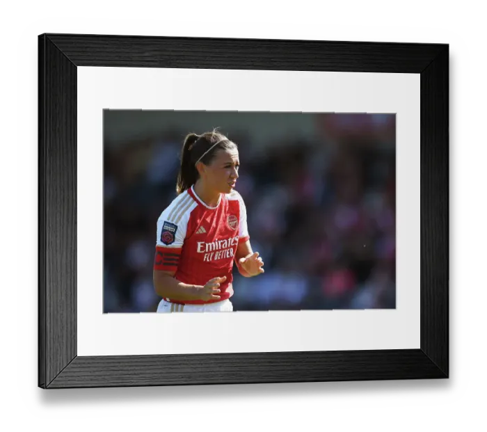 Framed Print : Arsenal's Katie McCabe: Tense Reaction in FA Women's Super League Clash Against Aston Villa Framed Print : Arsenal's Katie McCabe: Tense Reaction in FA Women's Super League Clash Against Aston Villa