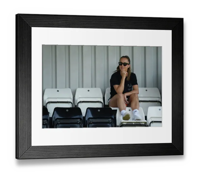 Framed Print : Arsenal Women: Lia Waelti Contemplates Aston Villa Opponents at Meadow Park