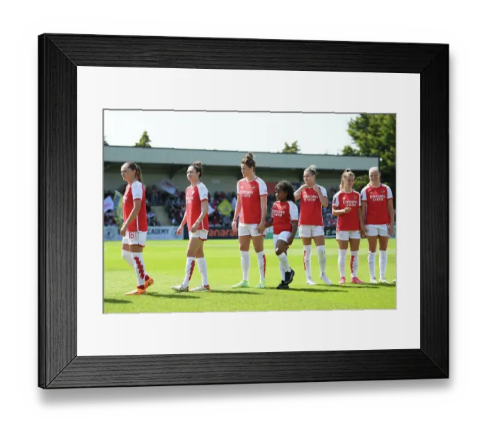 Framed Print : Intense Rivalry in FA Women's Super League: Arsenal Women vs Aston Villa at Meadow Park (2022-23)