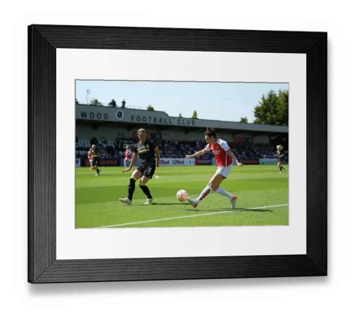 Framed Print : Intense Rivalry: Arsenal Women vs. Aston Villa - FA Women's Super League Showdown: Jodie Taylor vs. Rachel Corsie's Battle