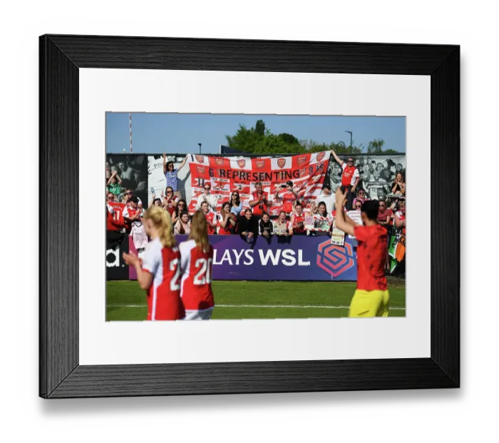 Framed Print : Arsenal Women's Team Celebrates FA WSL Victory: Fans Lap of Appreciation
