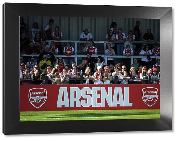 Arsenal Women vs. Aston Villa: FA Women's Super League Showdown at Meadow Park - A Sea of Supporters (2022-23)