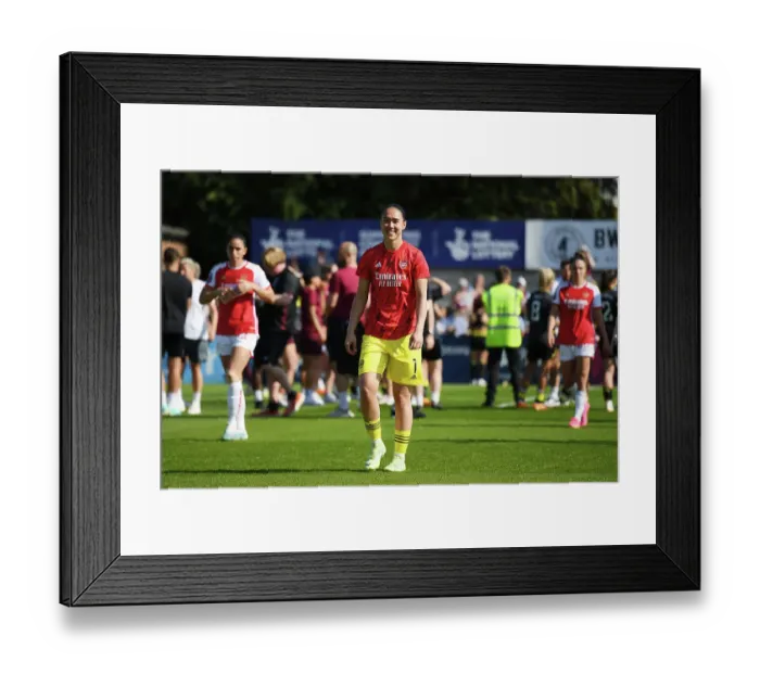 Framed Print : Arsenal Women vs Aston Villa: Manuela Zinsberger's Reaction in FA Women's Super League Clash (2022-23) Framed Print : Arsenal Women vs Aston Villa: Manuela Zinsberger's Reaction in FA Women's Super League Clash (2022-23)
