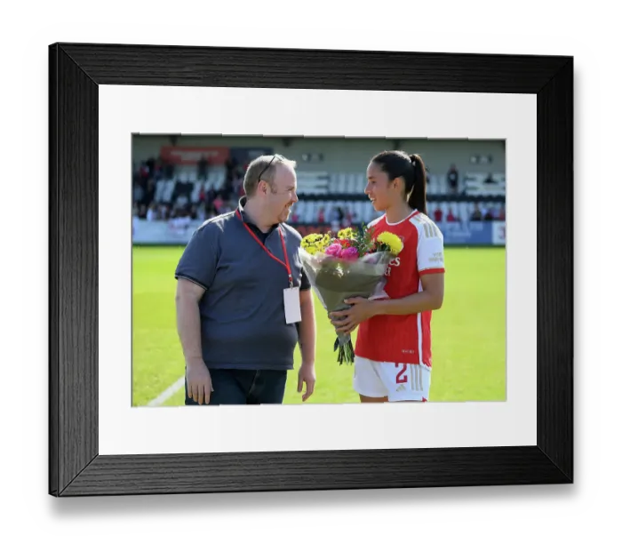 Framed Print : Arsenal Bid Farewell to Rafaelle Souza: Arsenal Women vs Aston Villa, FA Women's Super League (2022-23)