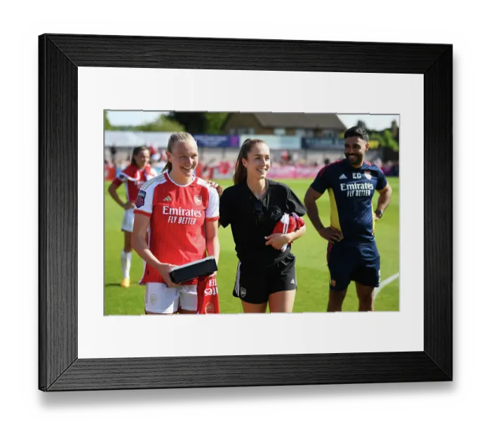 Framed Print : Arsenal Women's Lia Waelti and Frida Maanum Celebrate Player of the Season Award Amidst Arsenal's Victory over Aston Villa in FA Women's Super League Framed Print : Arsenal Women's Lia Waelti and Frida Maanum Celebrate Player of the Season Award Amidst Arsenal's Victory over Aston Villa in FA Women's Super League