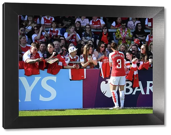 Arsenal Women Celebrate FA WSL Title: Lotte Wubben-Moy Amidst Euphoric Fans