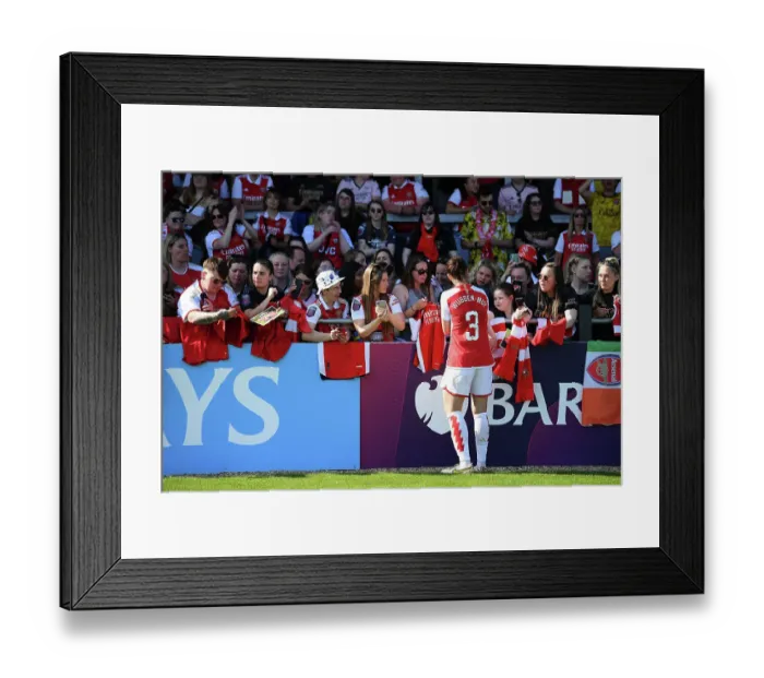 Framed Print : Arsenal Women Celebrate FA WSL Title: Lotte Wubben-Moy Amidst Euphoric Fans Framed Print : Arsenal Women Celebrate FA WSL Title: Lotte Wubben-Moy Amidst Euphoric Fans