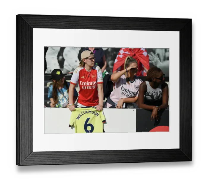 Framed Print : Arsenal Women's FA WSL Triumph: Fans Celebrate Victory Over Aston Villa