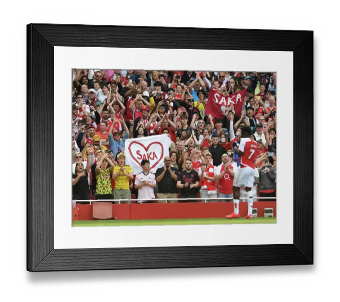 Framed Print : Arsenal's Triumph: Saka Scores the Third Goal vs. Wolverhampton Wanderers (2022-23)