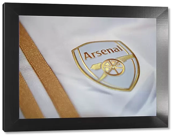 Detailed View of Arsenal FC Badge Ahead of Arsenal v Wolverhampton Wanderers Premier League Clash (2022-23)