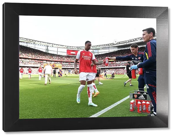 Arsenal's Gabriel Reacts: Arsenal FC vs. Wolverhampton Wanderers, Premier League 2022-23