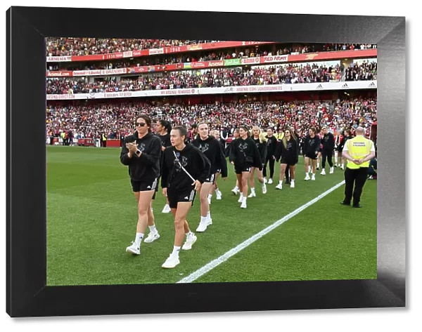 Arsenal Women's Team Celebrates Premier League Victory: Arsenal v Wolverhampton Wanderers (2022-23)