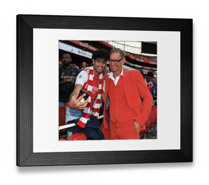 Framed Print : Arsenal Legends Reunite: Tony Adams with Fans After Arsenal vs. Wolverhampton Wanderers Match, 2022-23