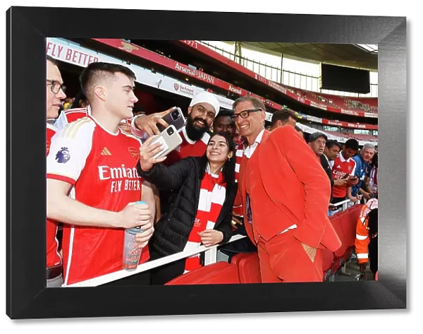 Former Arsenal Legend Tony Adams Mingles with Fans after Arsenal's Victory over Wolverhampton Wanderers (2022-23)