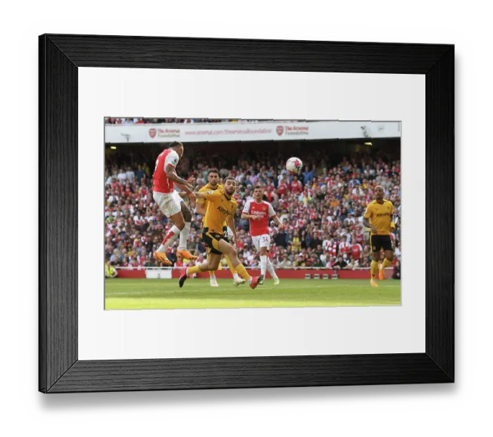 Framed Print : Arsenal Thrash Wolves: Gabriel Jesus Scores Fourth in 2022-23 Premier League Showdown Framed Print : Arsenal Thrash Wolves: Gabriel Jesus Scores Fourth in 2022-23 Premier League Showdown