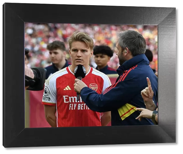 Martin Odegaard Interviewed After Arsenal's Victory Over Wolverhampton Wanderers (2022-23)