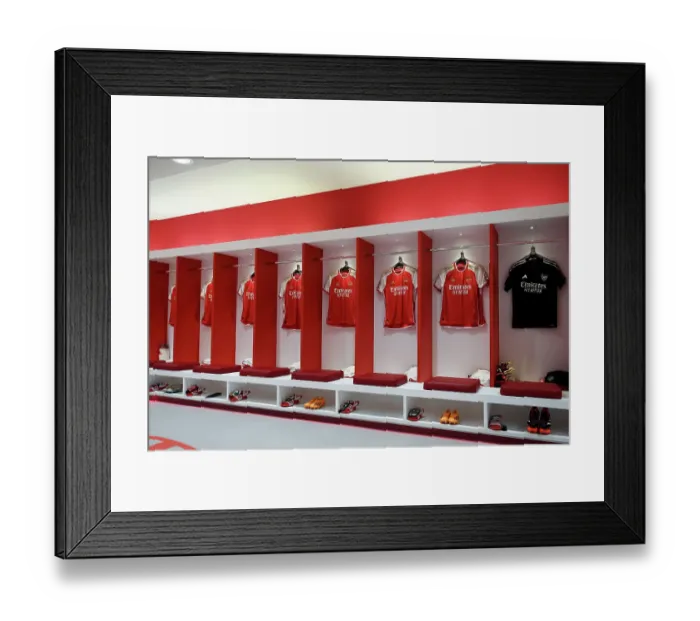 Framed Print : Arsenal Dressing Room: Pre-Match Preparation vs. Wolverhampton Wanderers (2022-23) Framed Print : Arsenal Dressing Room: Pre-Match Preparation vs. Wolverhampton Wanderers (2022-23)