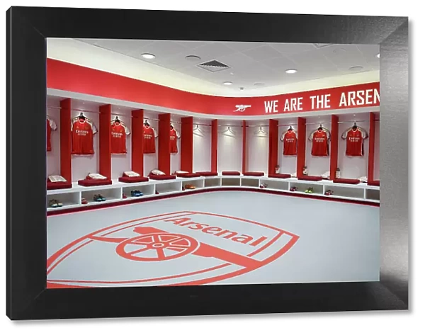 Arsenal FC: Focus and Preparation in the Dressing Room Before the Arsenal vs. Wolverhampton Wanderers Match (2022-23)