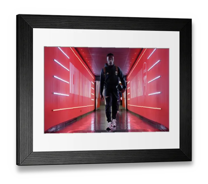 Framed Print : Arsenal's Bukayo Saka Arrives at Emirates Stadium Ahead of Arsenal v Wolverhampton Wanderers (2022-23) Framed Print : Arsenal's Bukayo Saka Arrives at Emirates Stadium Ahead of Arsenal v Wolverhampton Wanderers (2022-23)