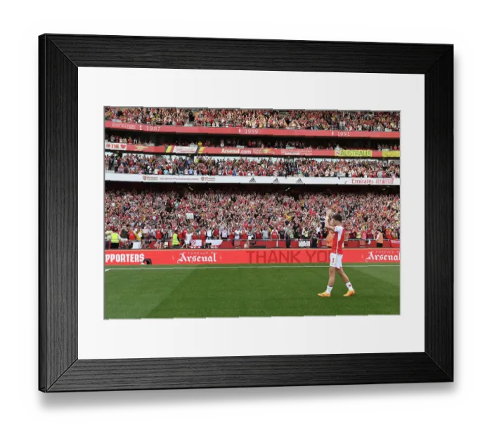 Framed Print : Granit Xhaka's Triumphant Celebration with Arsenal Fans: Premier League Victory at Emirates Stadium Framed Print : Granit Xhaka's Triumphant Celebration with Arsenal Fans: Premier League Victory at Emirates Stadium