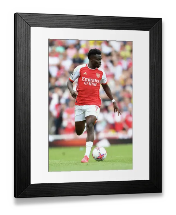 Framed Print : Arsenal's Bukayo Saka in Action against Wolverhampton Wanderers in 2022-23 Premier League