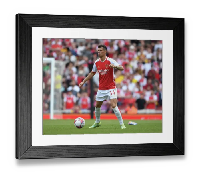 Framed Print : Granit Xhaka: Arsenal's Midfield Masterclass vs. Wolverhampton Wanderers, Premier League 2022-23