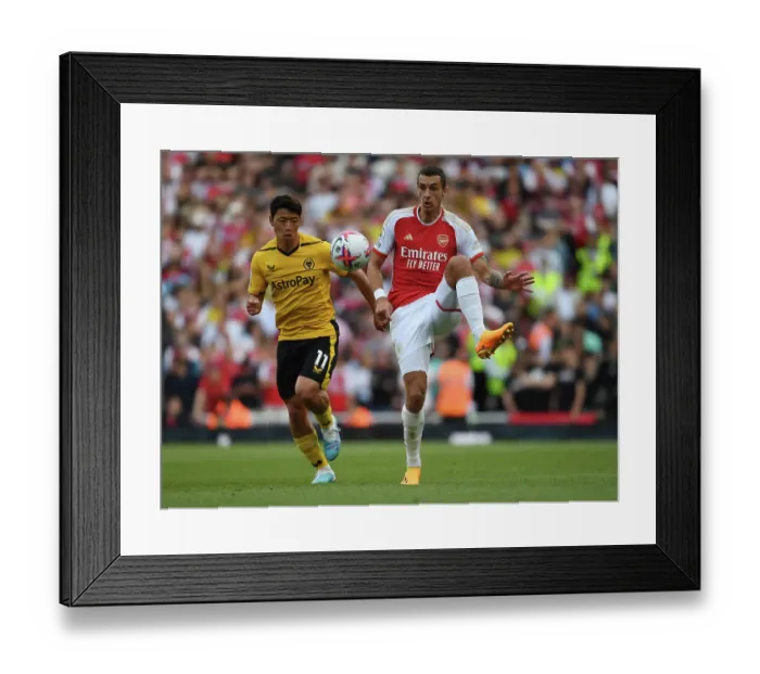 Framed Print : Arsenal's Jakub Kiwior Battles Wolverhampton Wanderers in 2022-23 Premier League Showdown