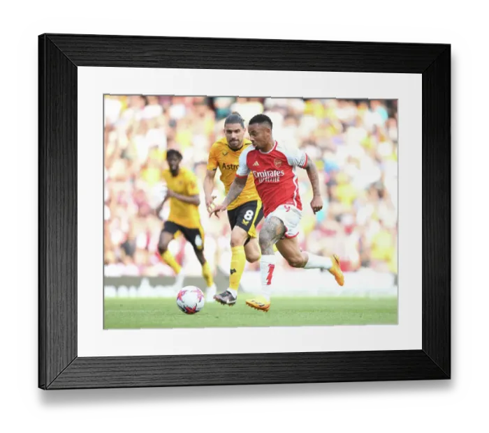 Framed Print : Showdown at Emirates: Gabriel Jesus vs. Ruben Neves - Arsenal's Battle Against Wolverhampton Wanderers (2022-23) Framed Print : Showdown at Emirates: Gabriel Jesus vs. Ruben Neves - Arsenal's Battle Against Wolverhampton Wanderers (2022-23)