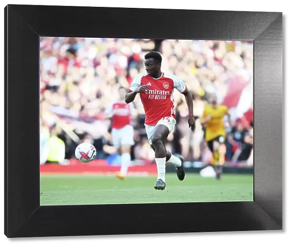 Arsenal's Eddie Nketiah in Action: Arsenal vs. Wolverhampton Wanderers, Premier League 2022-23
