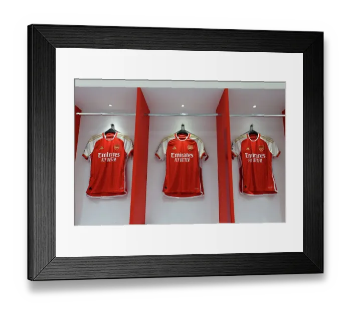 Framed Print : Arsenal Dressing Room: Pre-Match Focus and Intensity before the Arsenal vs. Wolverhampton Wanderers (2022-23) Match Framed Print : Arsenal Dressing Room: Pre-Match Focus and Intensity before the Arsenal vs. Wolverhampton Wanderers (2022-23) Match